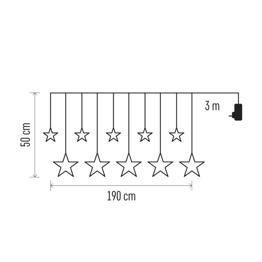 Γιρλάντα LED εξωτερικού χώρου 125xLED/1,9m IP44 θερμό λευκό