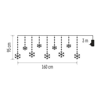 Γιρλάντα LED εξωτερικού χώρου 131xLED/1,6m IP44 ψυχρό λευκό