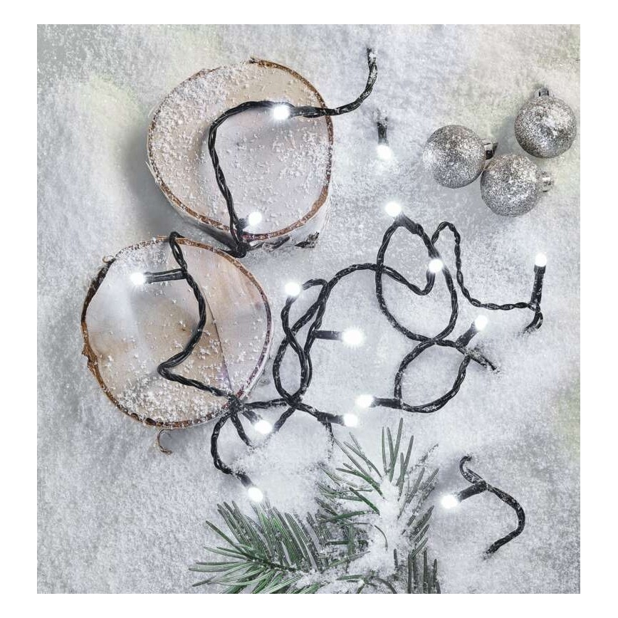 Γιρλάντα LED εξωτερικού χώρου 180 LED / 8 λειτουργίες, 23 m, IP44, ψυχρό λευκό