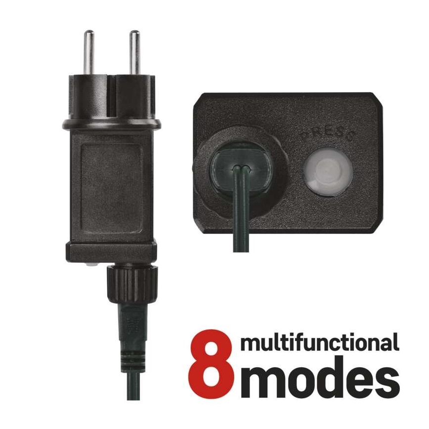 Γιρλάντα LED εξωτερικού χώρου 180 LED / 8 λειτουργίες, 23 m, IP44, ψυχρό λευκό