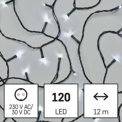 Γιρλάντα εξωτερικού χώρου LED 120xLED/17m IP44 ψυχρό λευκό
