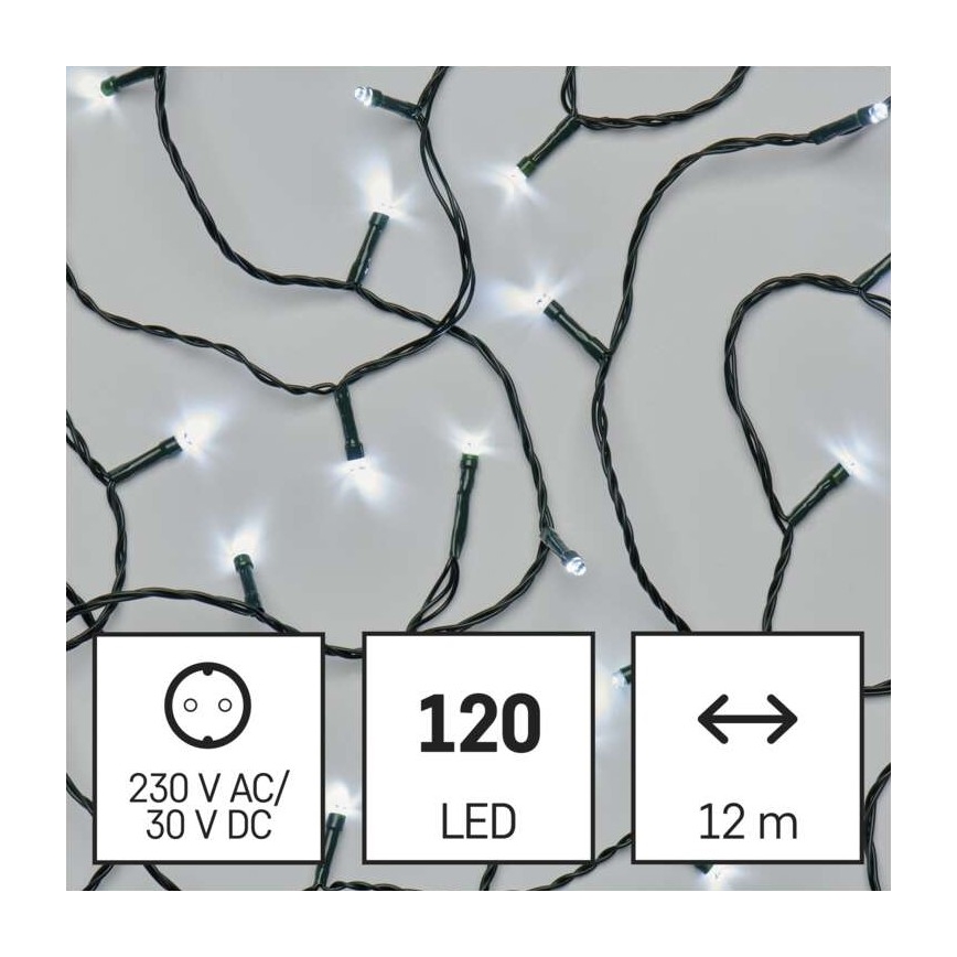 Γιρλάντα εξωτερικού χώρου LED 120xLED/17m IP44 ψυχρό λευκό