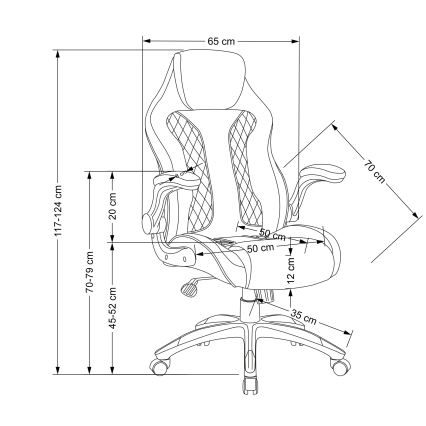 Γραφειακή καρέκλα HAME μαύρη/γκρι
