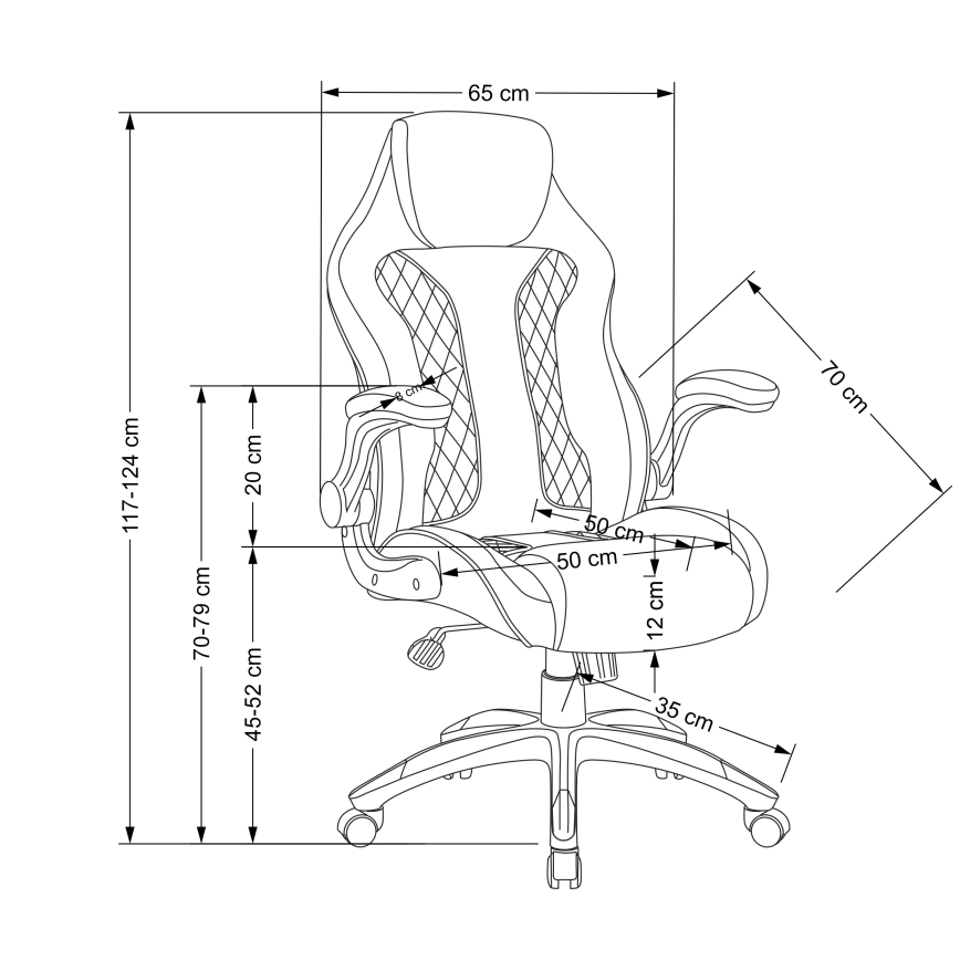 Γραφειακή καρέκλα HAME μαύρη/γκρι