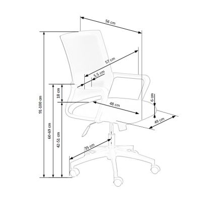 Γραφειακή καρέκλα TONA μαύρη