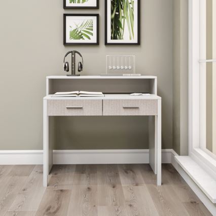 Γραφείο 88x99 cm λευκό/μπεζ