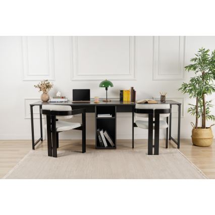 Γραφείο CLARO 240x60 cm ανθρακί/μαύρο