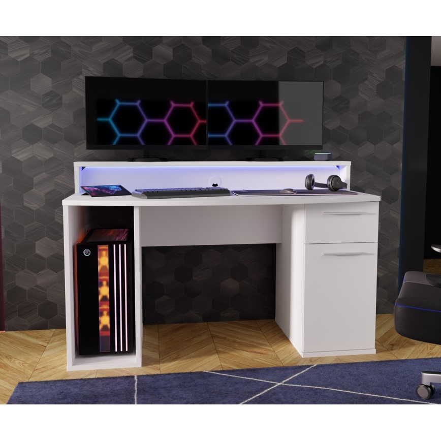 Γραφείο IVAR με ενσωματωμένο φωτισμό, λευκό