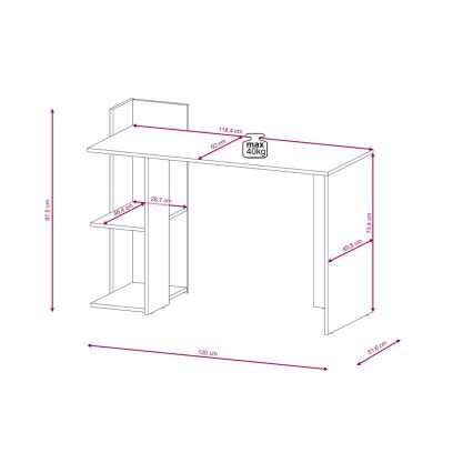 Γραφείο MARLO δρυς artisan/λευκό