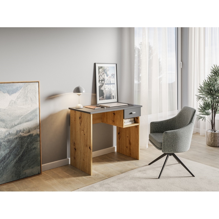 Γραφείο RICO δρυς artisan/γκρι