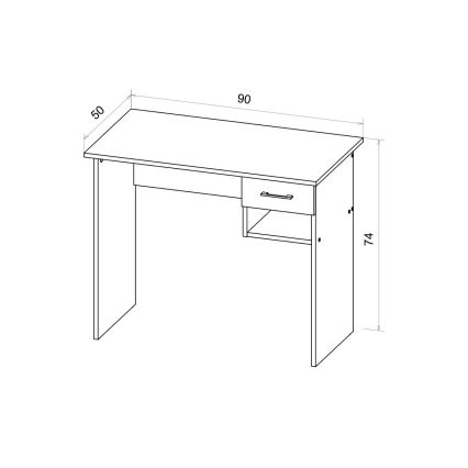 Γραφείο RICO δρυς artisan/γκρι