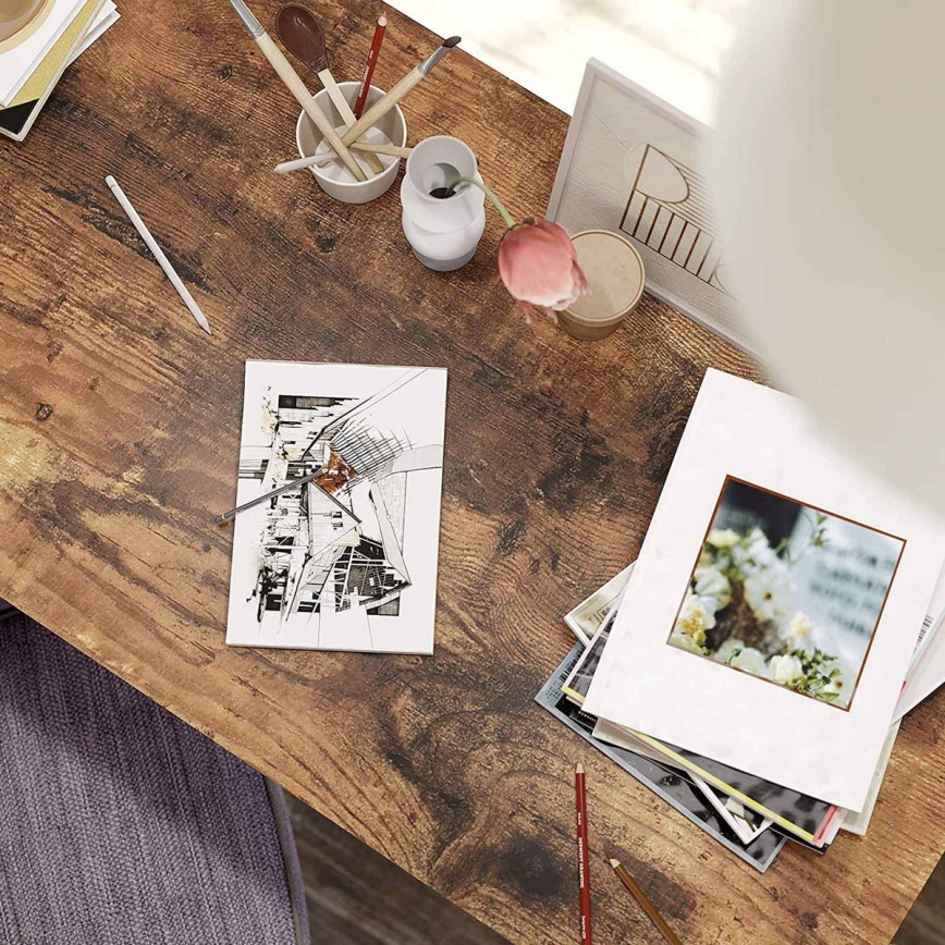 Γραφείο SOLEA σε καφέ/μαύρο