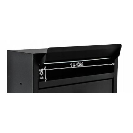 Γραμματοκιβώτιο 21,7x32 εκ. μαύρο