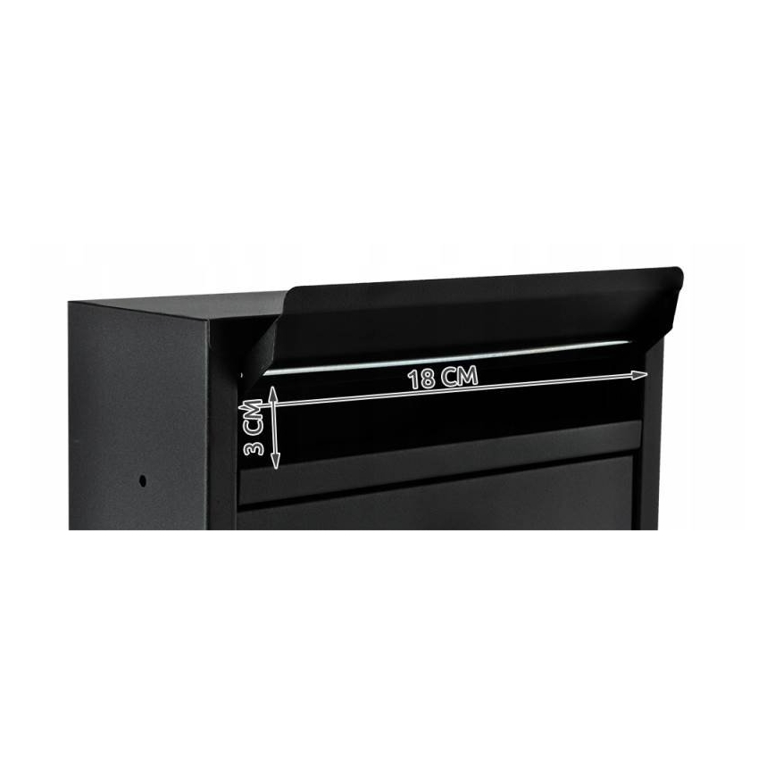 Γραμματοκιβώτιο 21,7x32 εκ. μαύρο