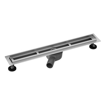 Γραμμική σχάρα ντους 75x7,6 cm ασημί/γκρι