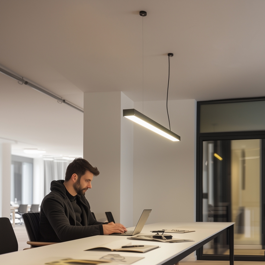 Γραμμικό φωτιστικό οροφής LED CYNIDECO LED/30W/230V 4000K μαύρο