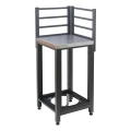 Γωνιακή εξωτερική μονάδα 47x47x123 cm, μαύρη/ανοξείδωτο ατσάλι