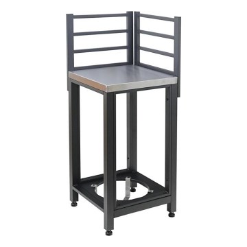 Γωνιακή εξωτερική μονάδα 47x47x123 cm, μαύρη/ανοξείδωτο ατσάλι