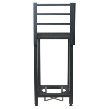 Γωνιακή εξωτερική μονάδα 47x47x123 cm, μαύρη/ανοξείδωτο ατσάλι