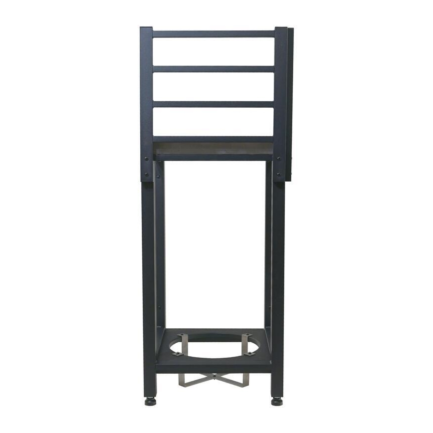 Γωνιακή εξωτερική μονάδα 47x47x123 cm, μαύρη/ανοξείδωτο ατσάλι