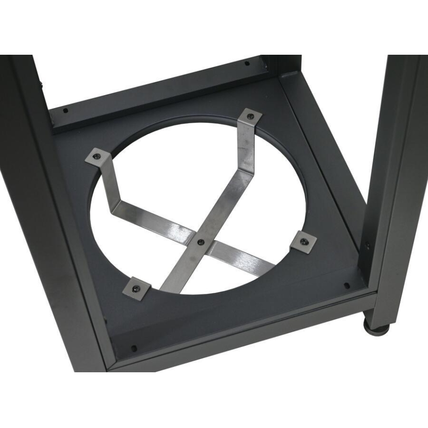 Γωνιακή εξωτερική μονάδα 47x47x123 cm, μαύρη/ανοξείδωτο ατσάλι