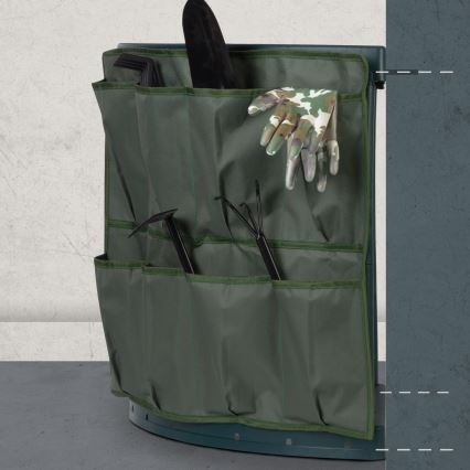 Γωνιακή βάση για εργαλεία κήπου 43x43x59 cm, πράσινη