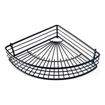 Γωνιακό ράφι για ντους 22,7x31,5 cm μαύρο