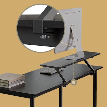 Γωνιακό γραφείο SOLEA μαύρο