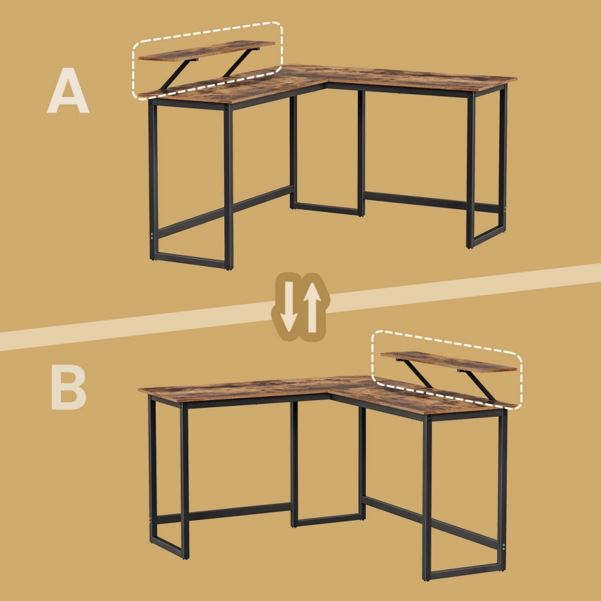 Γωνιακό γραφείο SOLEA μαύρο
