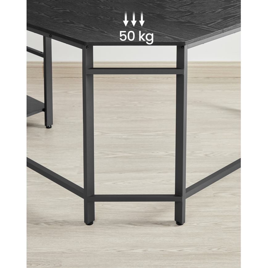 Γωνιακό γραφείο SOLEA μαύρο