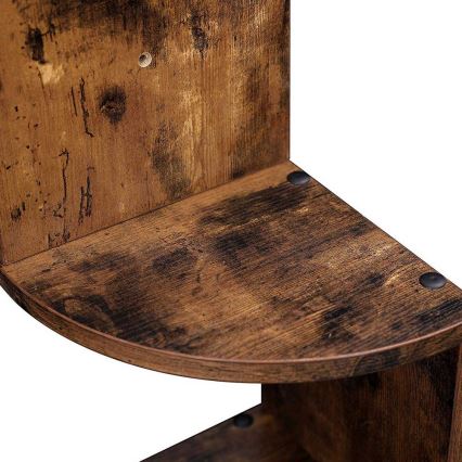 Γωνιακό επιτοίχιο ράφι SNAKE καφέ