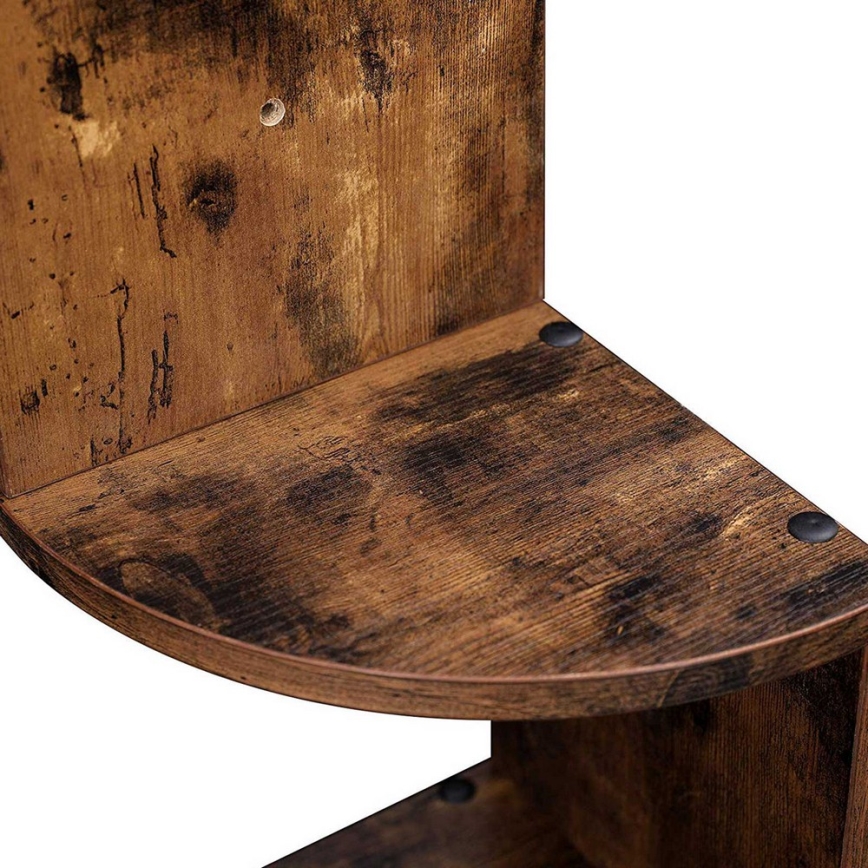 Γωνιακό επιτοίχιο ράφι SNAKE καφέ