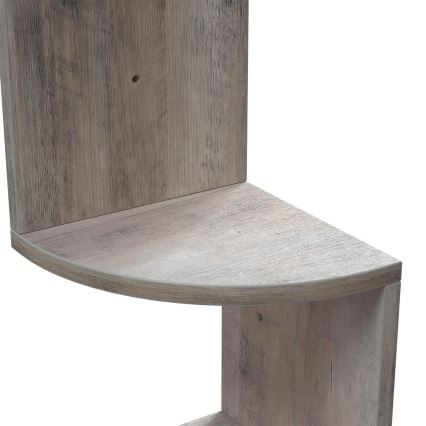 Γωνιακό επιτοίχιο ράφι SNAKE σε γκρι/καφέ