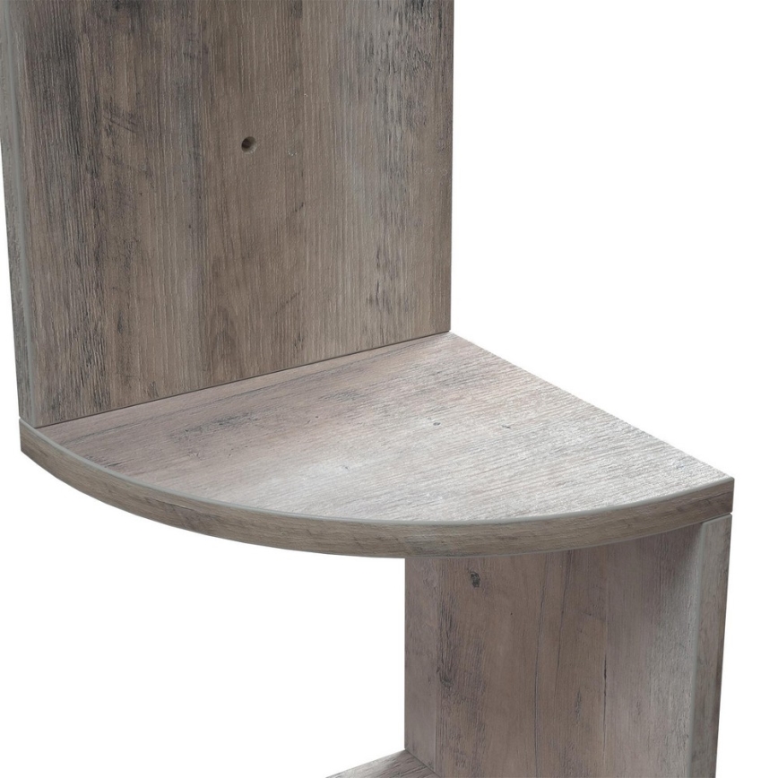 Γωνιακό επιτοίχιο ράφι SNAKE σε γκρι/καφέ