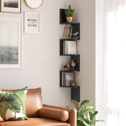 Γωνιακό επιτοίχιο ράφι SNAKE μαύρο