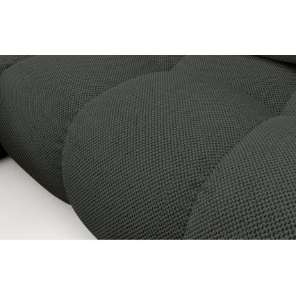 Γωνιακός μετατρέψιμος επενδυμένος καναπές-κρεβάτι σε σχήμα L ALMADA, αριστερός, ανθρακί