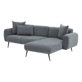 Γωνιακός καναπές σε σχήμα L PISA, γκρι, δεξιός