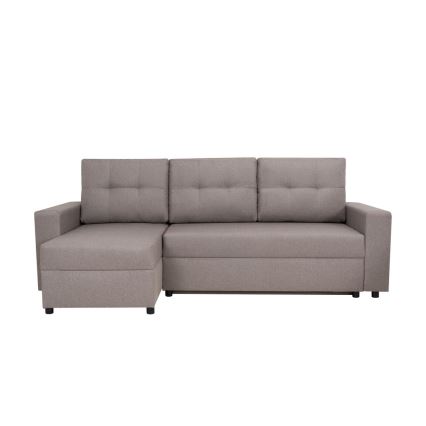 Πολυμορφικός γωνιακός καναπές με λειτουργία ύπνου και αποθηκευτικό χώρο SEVILLA σε γκρι χρώμα