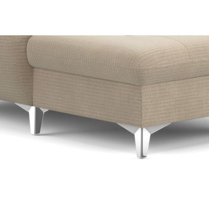 Γωνιακός καναπές σε σχήμα U CATANIA με αποθηκευτικό χώρο, δεξιά, μπεζ