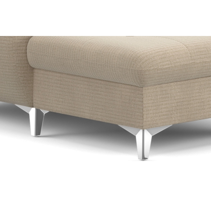 Γωνιακός καναπές σε σχήμα U CATANIA με αποθηκευτικό χώρο, δεξιά, μπεζ