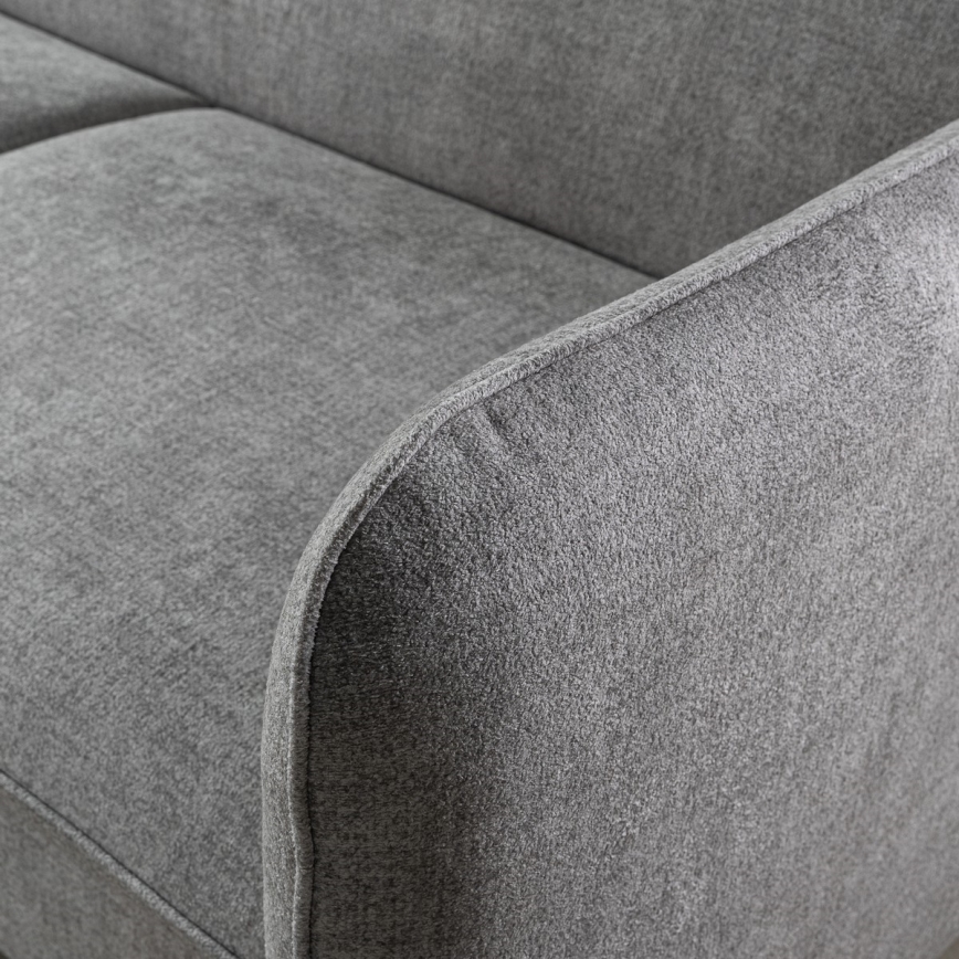 Γωνιακός καναπές‑κρεβάτι σε σχήμα L με αποθηκευτικό χώρο NISA, γκρι (δεξιά)