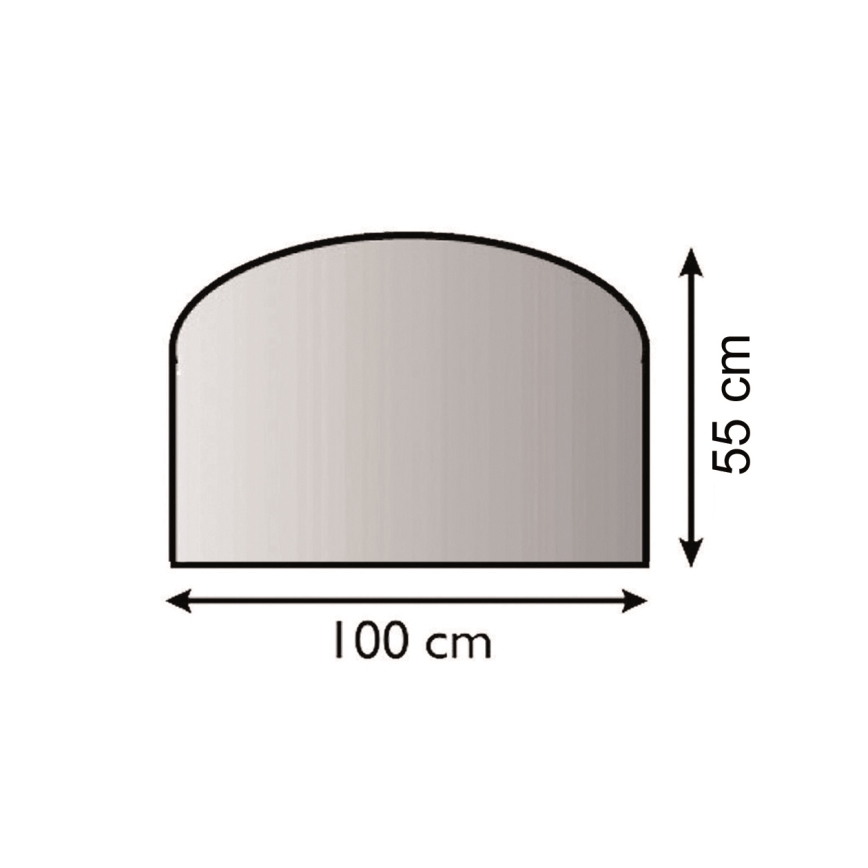 Γυαλί για σόμπα 1000x550x6 mm ημικυκλικό