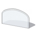 Γυαλί για σόμπα 1000x550x6 mm ημικυκλικό