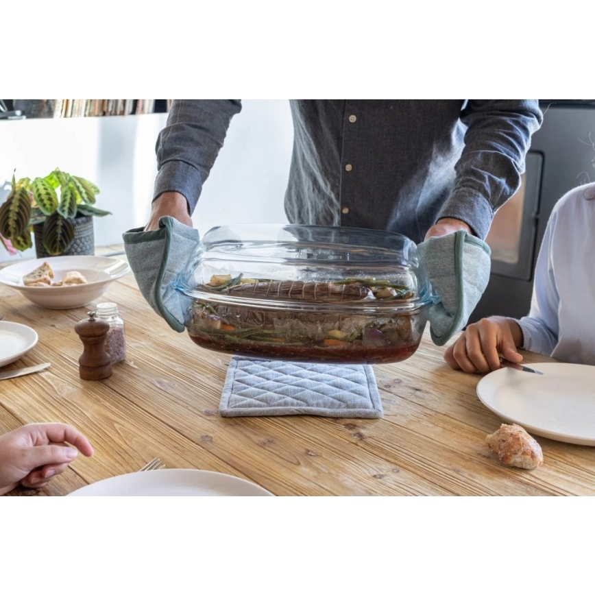 Γυάλινη φόρμα ψησίματος με καπάκι PYREX 6,7 l