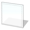 Γυάλινο προστατευτικό τζακιού 1000x1000x8 mm τετράγωνο