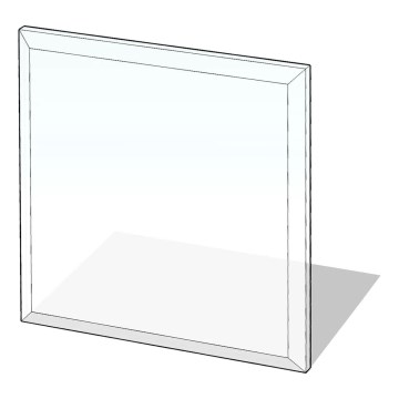 Γυάλινο προστατευτικό τζακιού 1000x1000x8 mm τετράγωνο