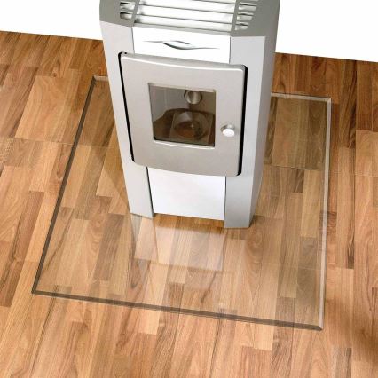 Γυάλινο προστατευτικό τζακιού 1000x1000x8 mm τετράγωνο