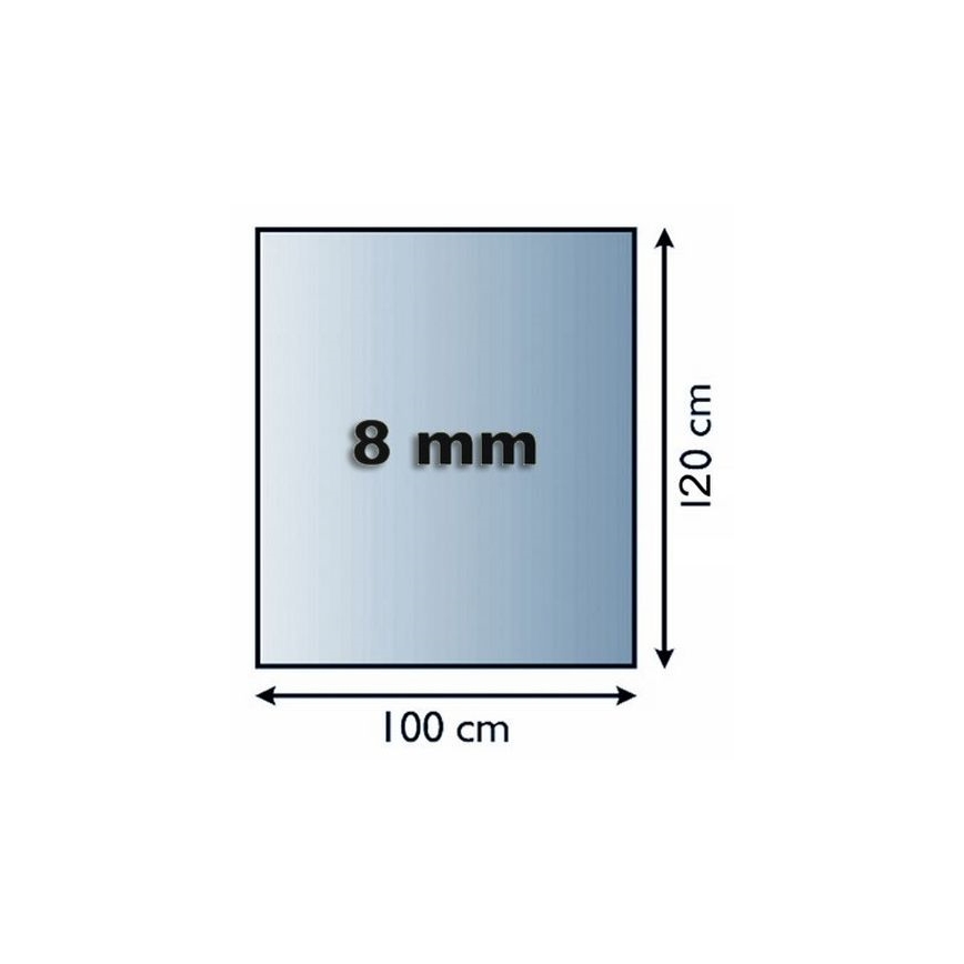Γυάλινο προστατευτικό τζακιού 1200x1000x8 mm ορθογώνιο παραλληλόγραμμο