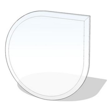 Γυάλινο προστατευτικό τζακιού 1250x1250x8 mm tear