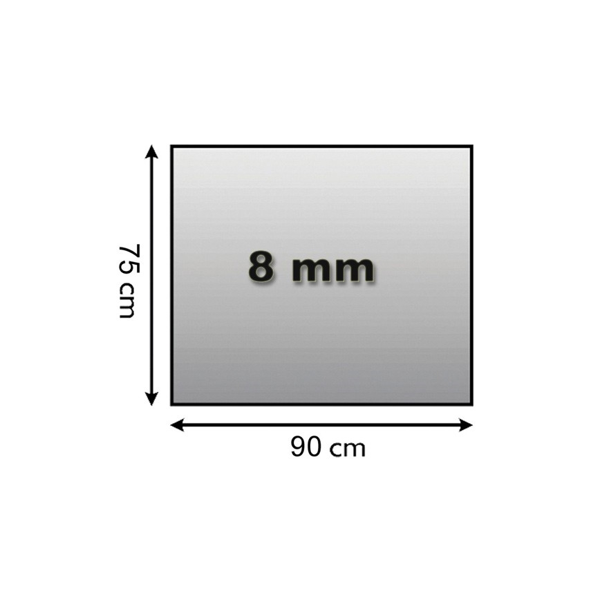 Γυάλινο προστατευτικό τζακιού 900x750x8 mm ορθογώνιο παραλληλόγραμμο
